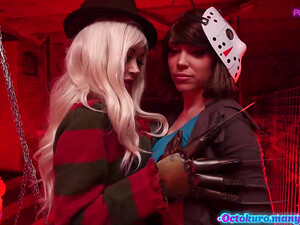 Косплей анал порно видео - Фредди против Джейсона